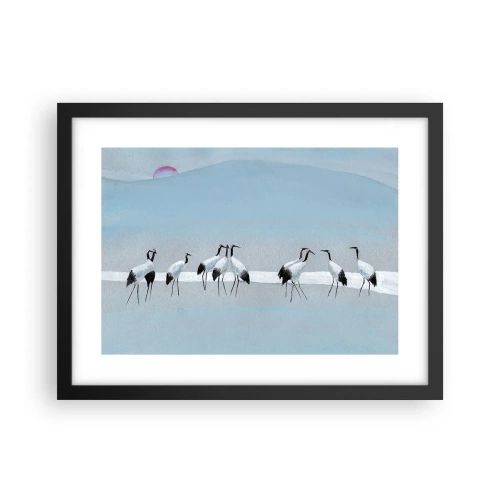 Affiche dans un cadre noir - Poster - Après une chaude journée - 40x30 cm