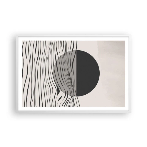 Affiche dans un cadre blanc - Poster - Demi composition - 91x61 cm