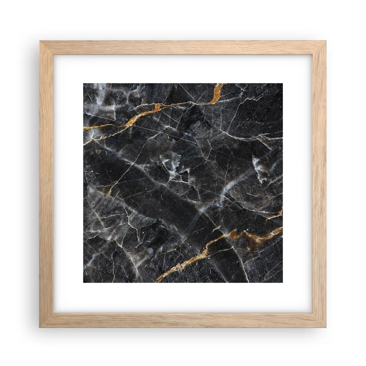 Affiche dans un chêne clair - Poster - La vie intérieure de la pierre - 30x30 cm
