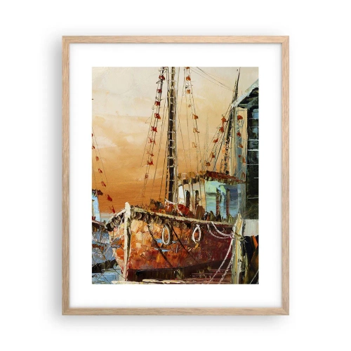 Affiche dans un chêne clair - Poster - Retour tranquille - 40x50 cm