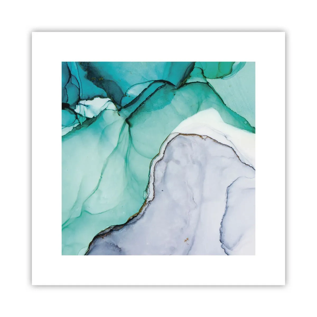 Affiche - Poster - Étude de turquoise - 30x30 cm