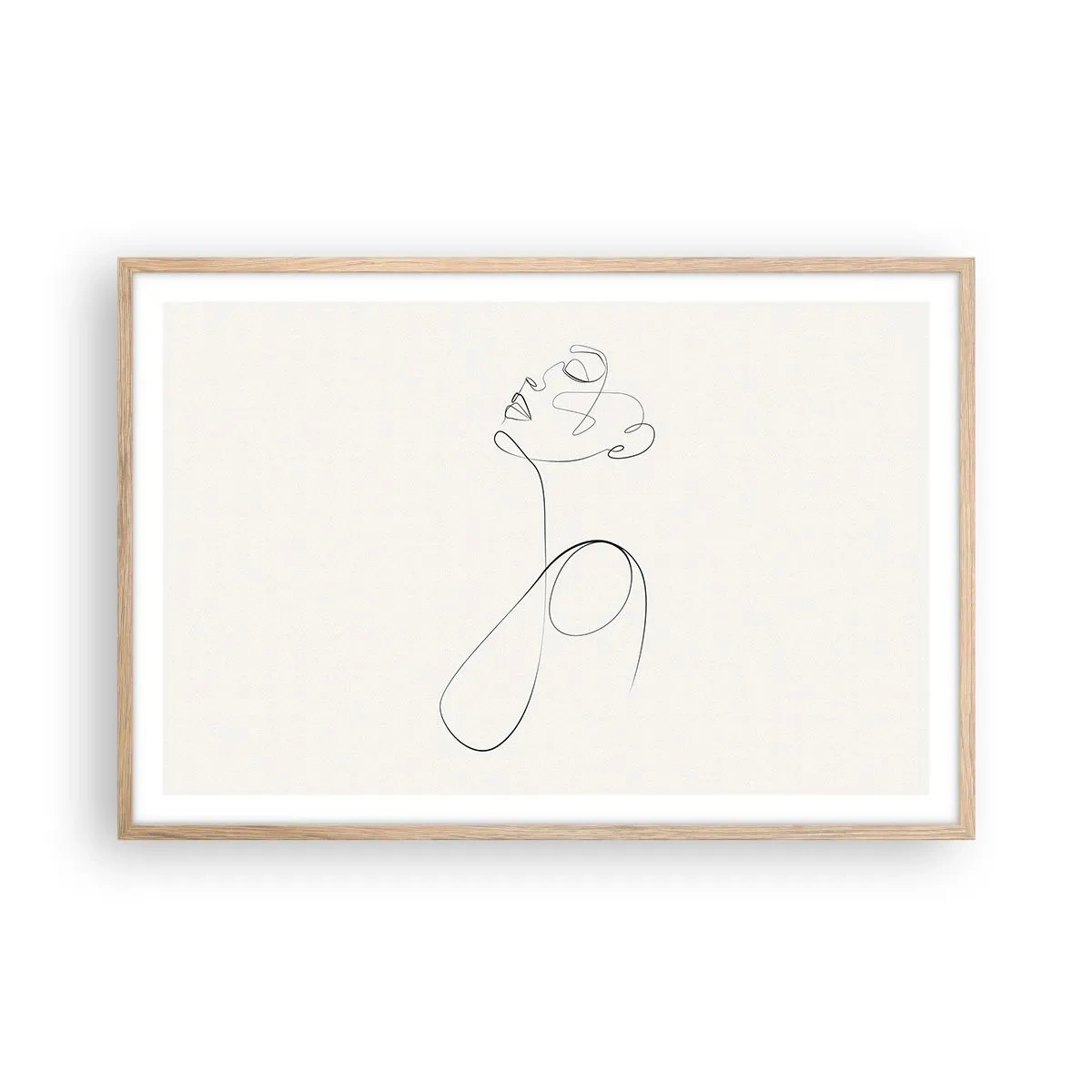 Affiche dans un chêne clair - Poster - En boucle dans les rêves - 91x61 cm