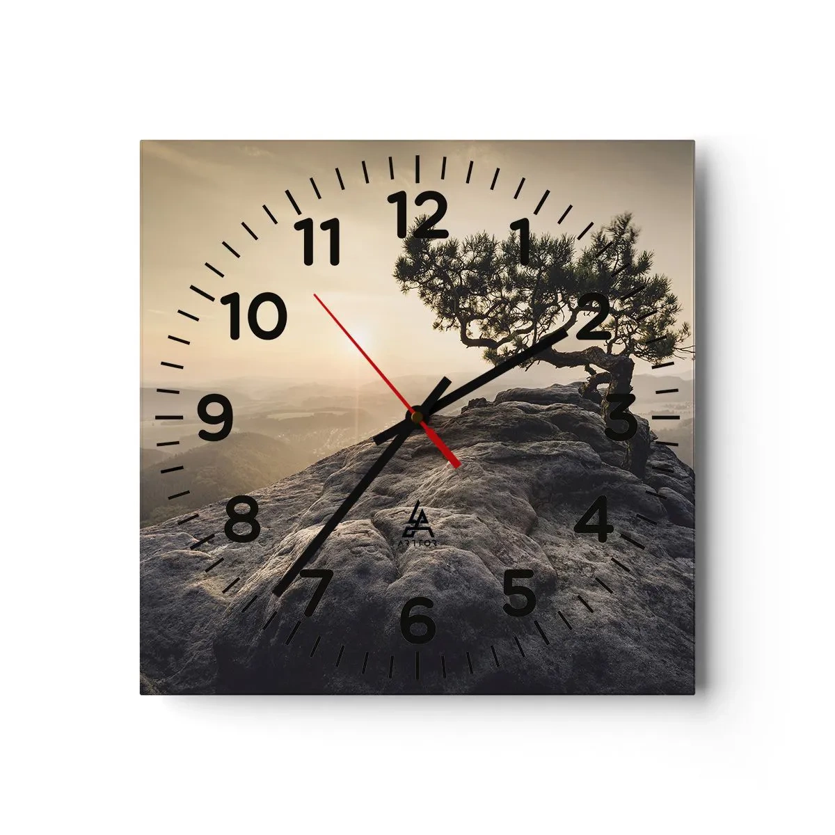 Horloge murale - Pendule murale - La vie gagne toujours - 30x30 cm