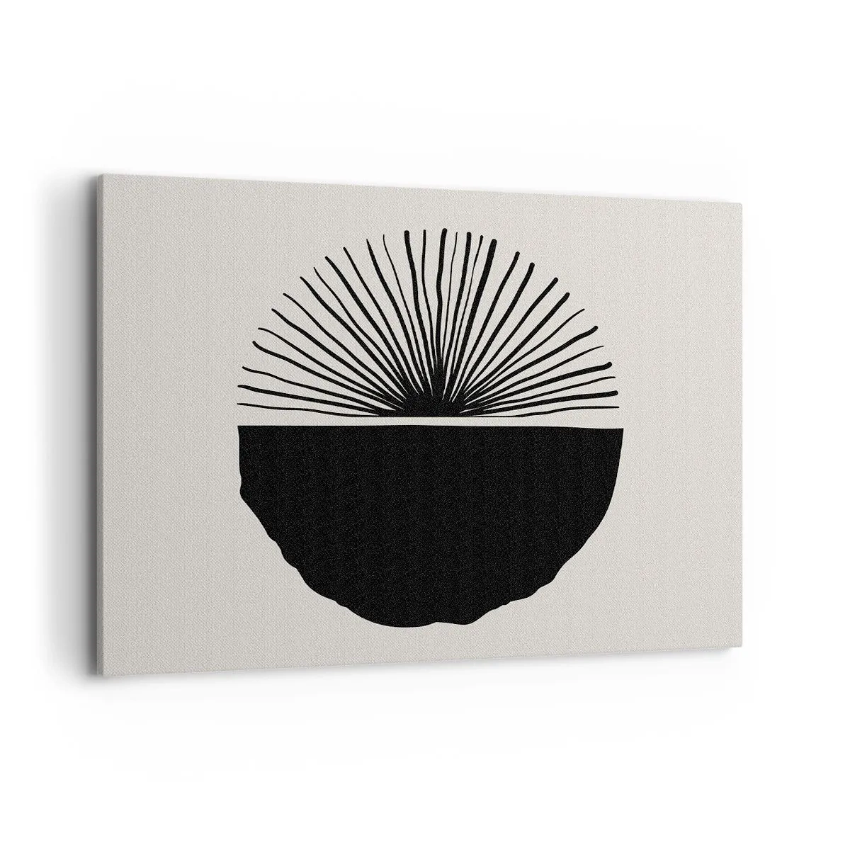 Impression sur toile - Image sur toile - Motif noir minimaliste sur fond clair - 100x70cm - Une gamme de possibilités - Décoration murale moderne pour le salon et la chambre ARTTOR