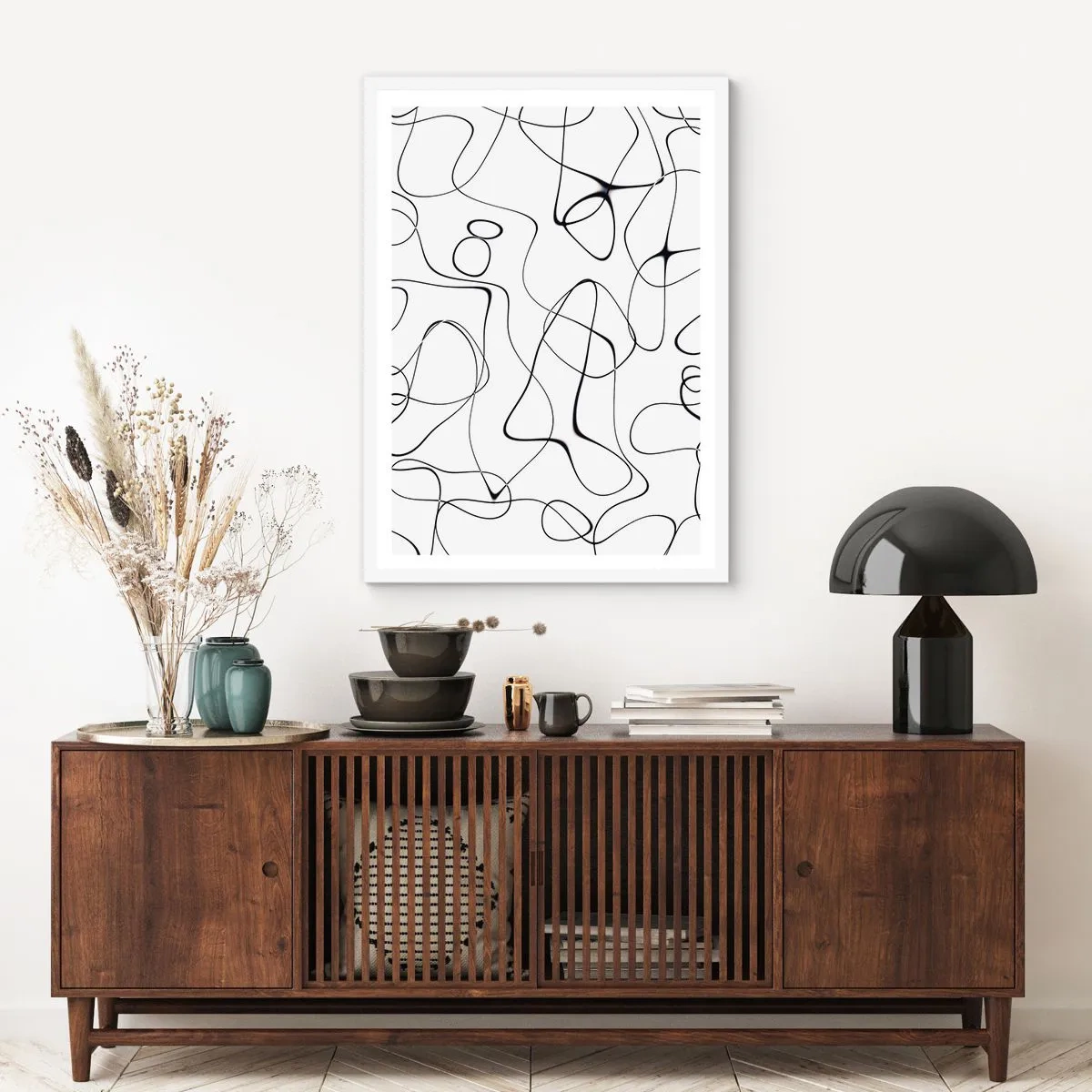 Affiche dans un cadre blanc - Poster - Le chemin de la vie, les voies du hasard - 70x100 cm