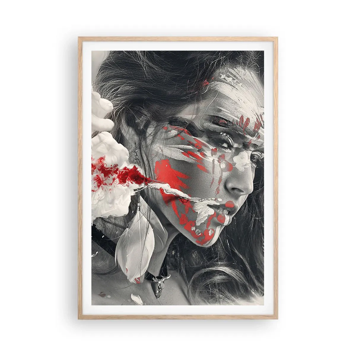 Affiche dans un chêne clair - Poster - Dans les fumées de l'absurde - 70x100 cm