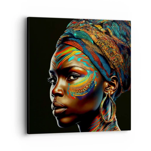 Impression sur toile - Image sur toile - reine africaine - 40x40 cm