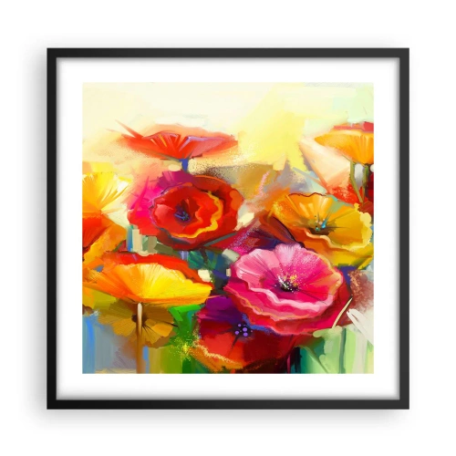 Affiche dans un cadre noir - Poster - Pas seulement rouge - 50x50 cm