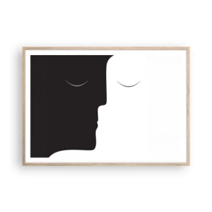 Affiche dans un chêne clair - Poster - Unité des contraires - 100x70 cm