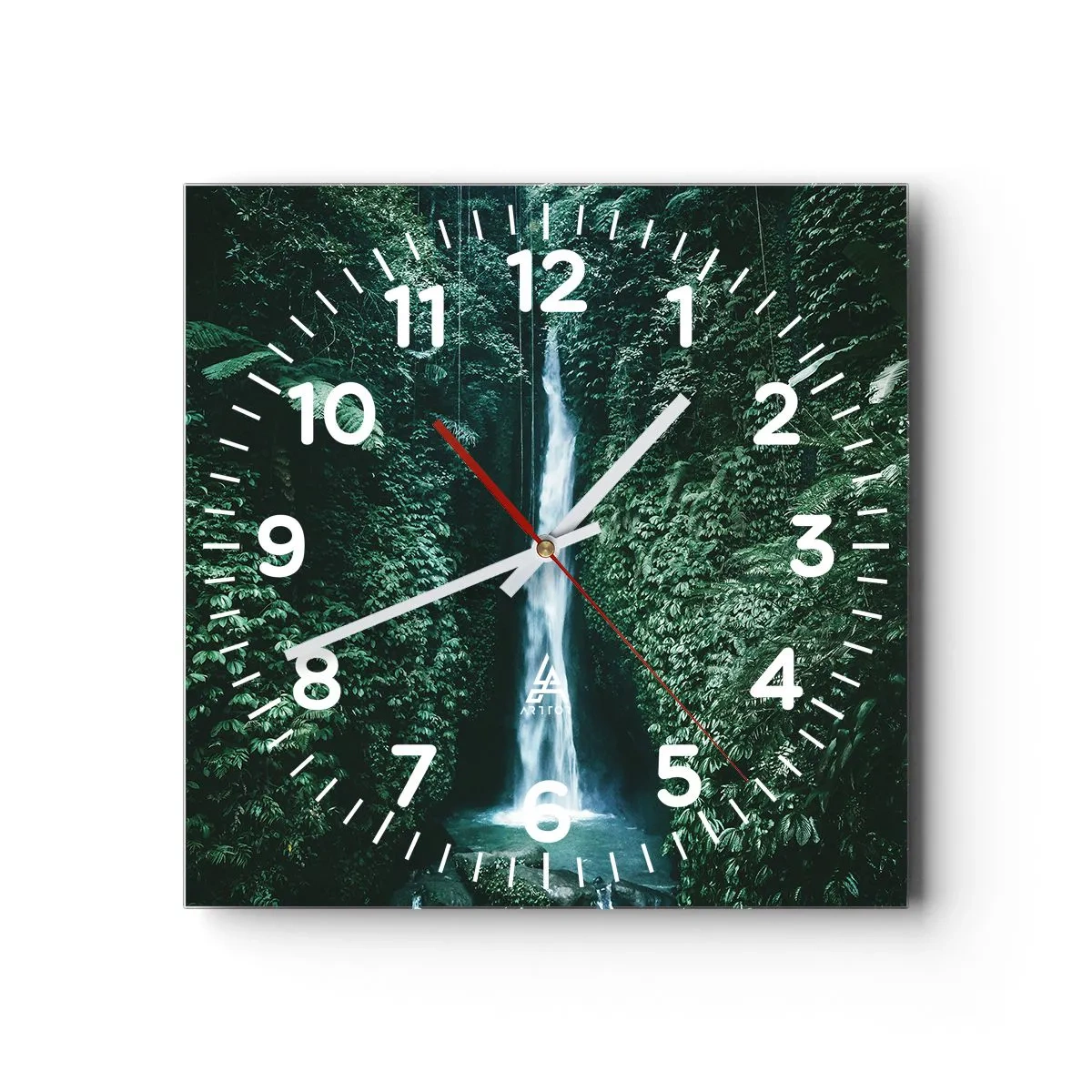 Horloge murale - Pendule murale - Fontaine tropicale - 40x40 cm