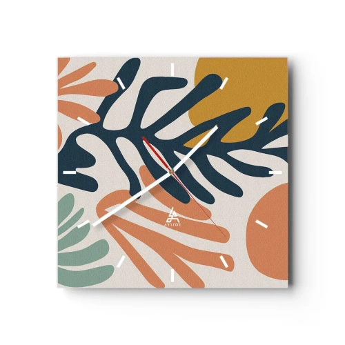 Horloge murale - Pendule murale - Mers de corail - 40x40 cm