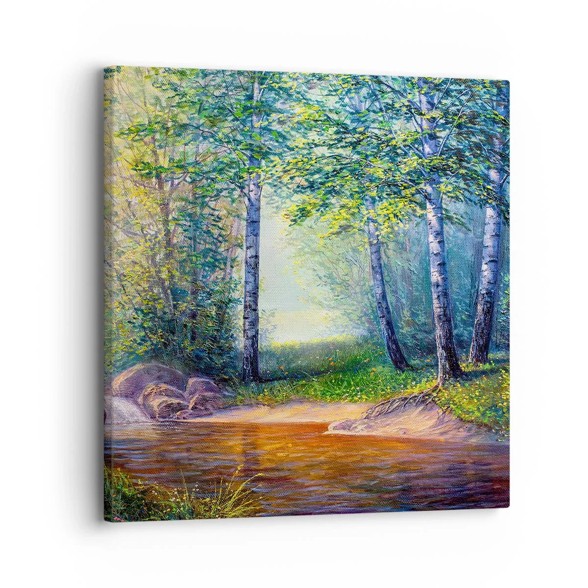 Impression sur toile - Image sur toile - Paysage idyllique - 30x30 cm