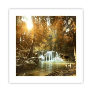 Affiche - Poster - Cascade du parc - 40x40 cm