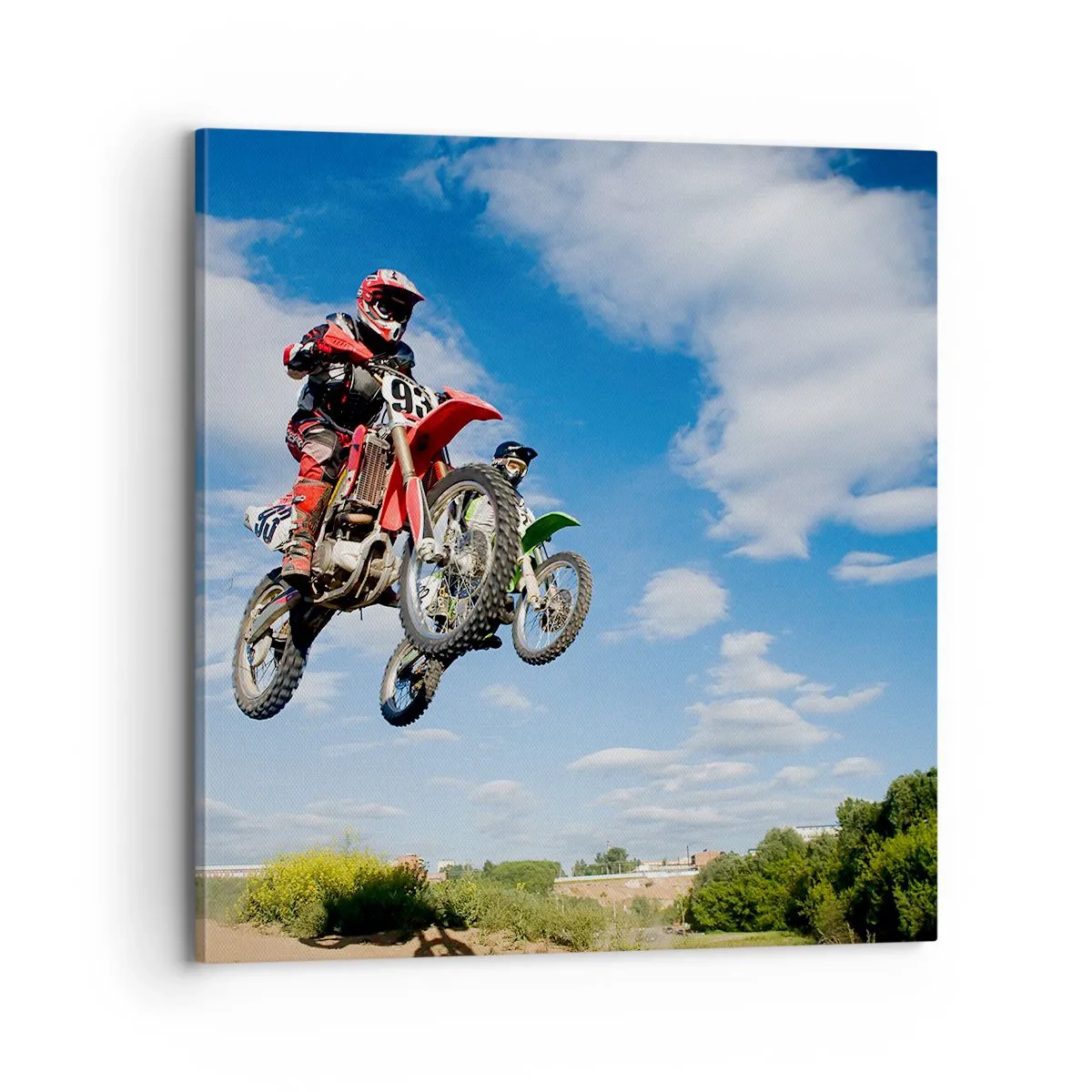 Impression sur toile - Image sur toile - Saut en parachute - 70x70 cm