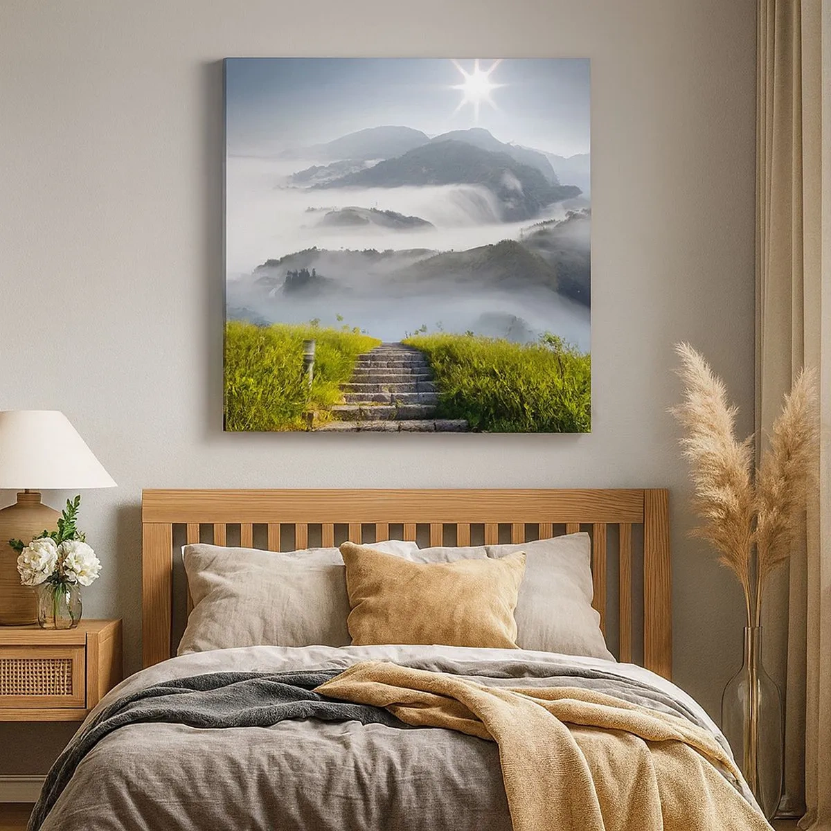 Impression sur toile - Image sur toile - Toujours plus haut vers les nuages - 30x30 cm