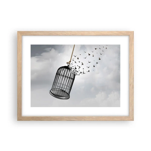 Affiche dans un chêne clair - Poster - Foie...Espoir...Liberté! - 40x30 cm