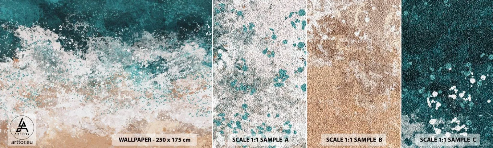 Échantillon de Papier Peint Autocollant Deluxe Sticker - Histoires de la mer - Eau, Plage, Mer - 100x30 cm