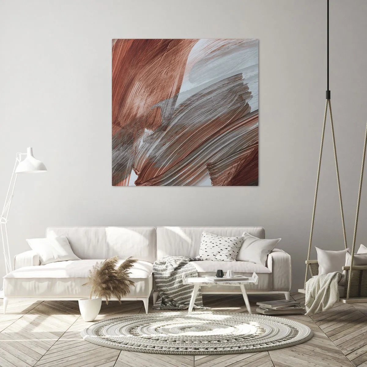 Impression sur toile - Image sur toile - Abstraction venteuse et automnale - 60x60 cm