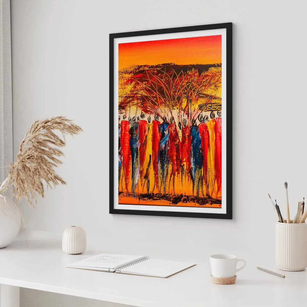 Affiche dans un cadre noir - Poster - Là-bas, là-bas, ils vont là-bas - 40x50 cm