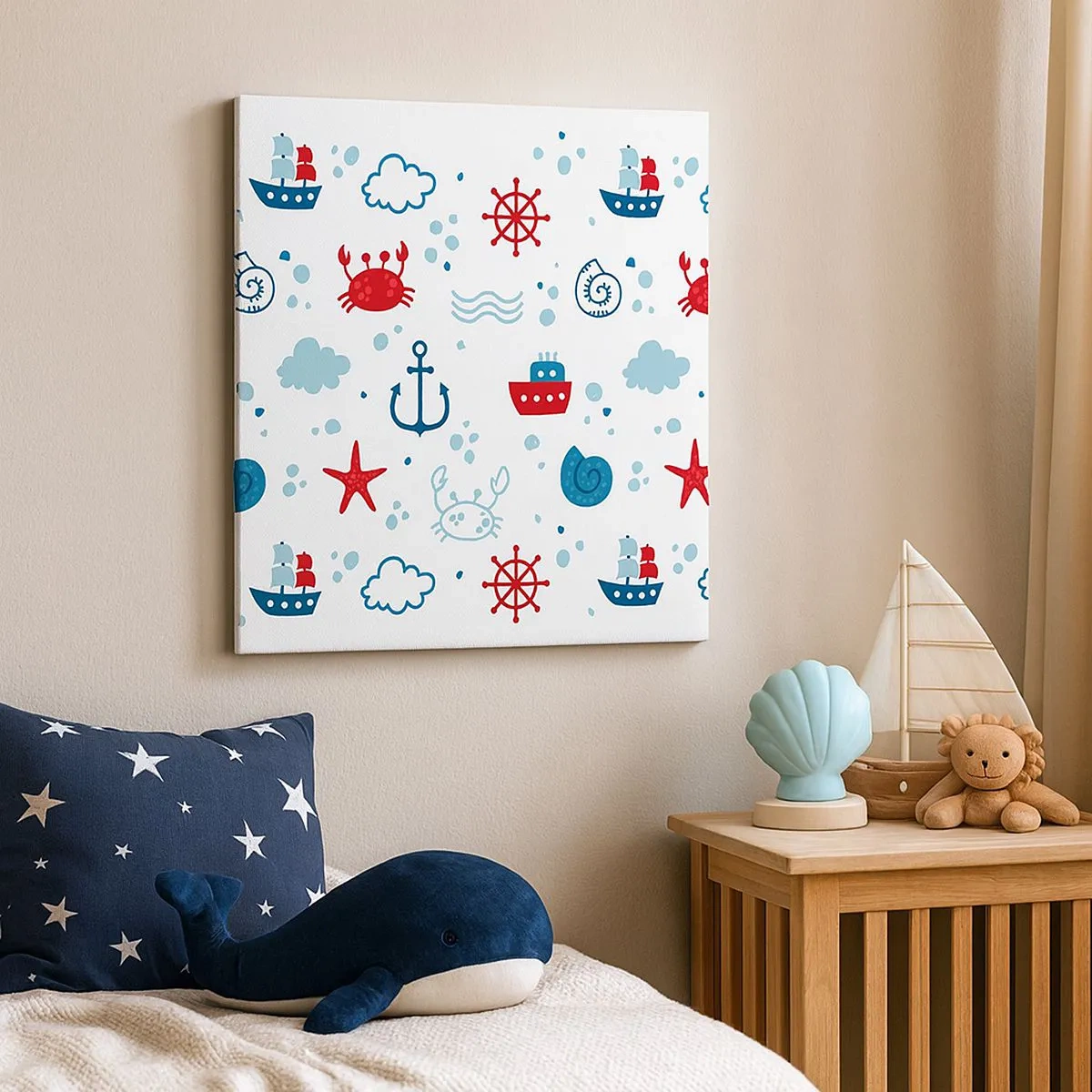 Impression sur toile - Image sur toile - Conte de fées de la mer - 30x30 cm