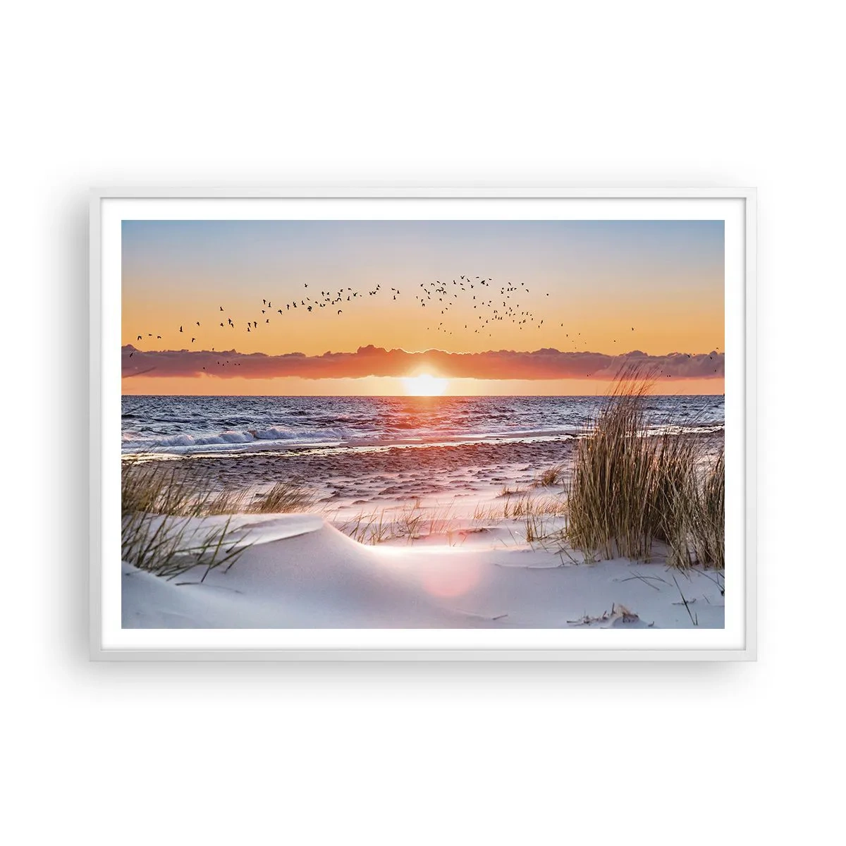 Affiche dans un cadre blanc - Poster - Paysage horizontal - 100x70 cm