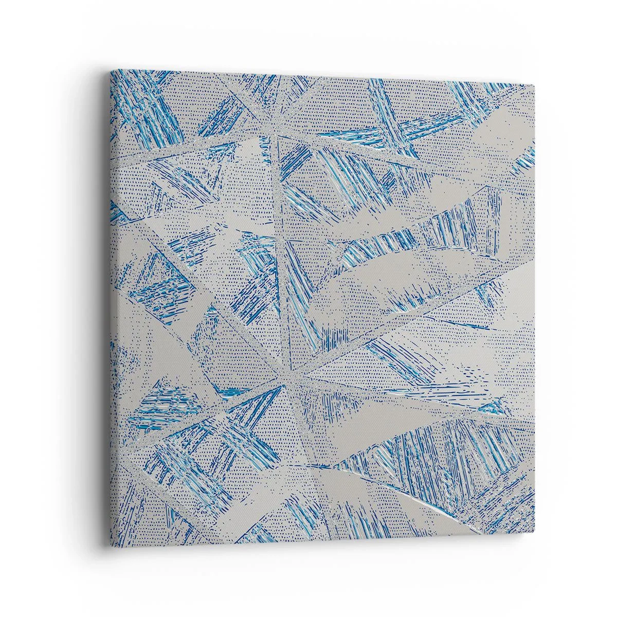 Impression sur toile - Image sur toile - Dans un labyrinthe bleu-gris - 40x40 cm