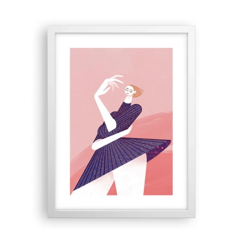 Affiche dans un cadre blanc - Poster - Chaque pas de danse est une ceinture - 30x40 cm