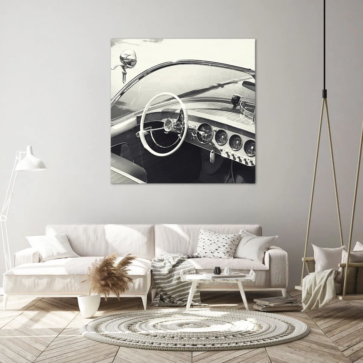 Impression sur toile - Image sur toile - Temps pour riche - 30x30 cm