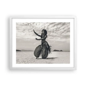 Affiche dans un cadre blanc - Poster - Danse des îles du sud - 50x40 cm