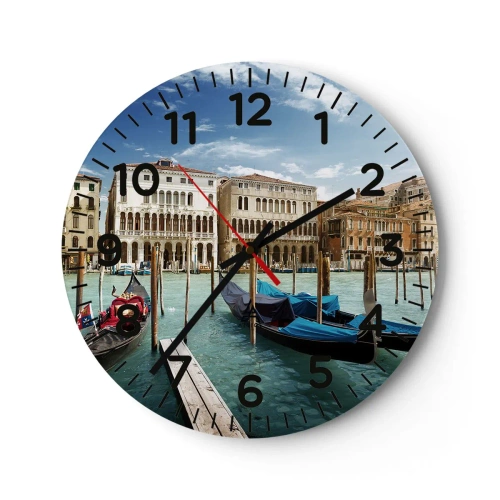 Horloge murale - Pendule murale - Palace bleu ciel - 30x30 cm
