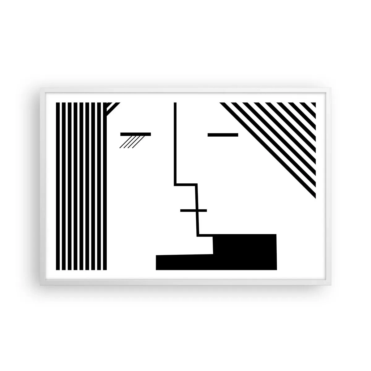 Affiche dans un cadre blanc - Poster - Juste un baiser - 91x61 cm