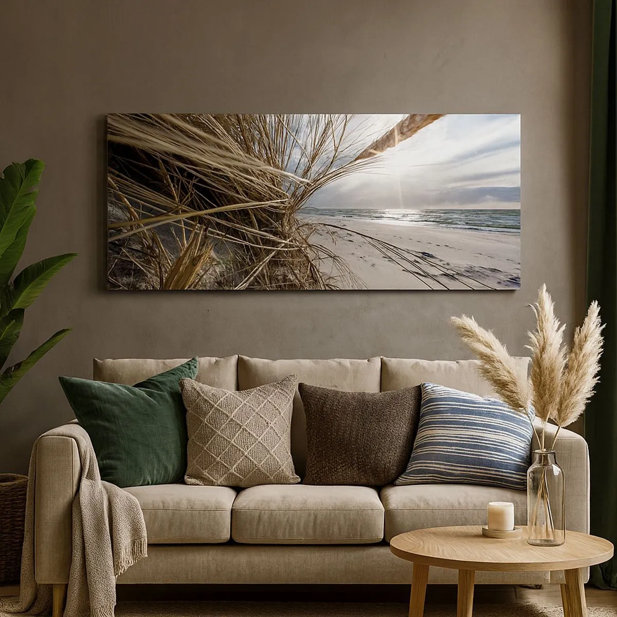 Impression sur toile - Image sur toile - Rencontre des éléments - 100x40 cm