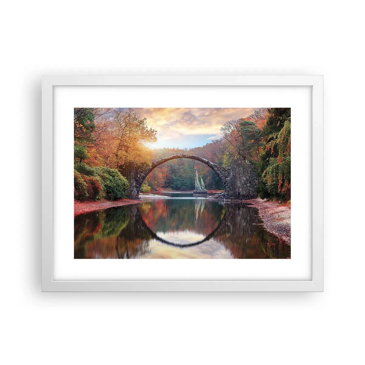 Affiche dans un cadre blanc - Poster - De l'autre cote du miroir - 40x30 cm