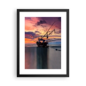 Affiche dans un cadre noir - Poster - Soirée exotique - 30x40 cm