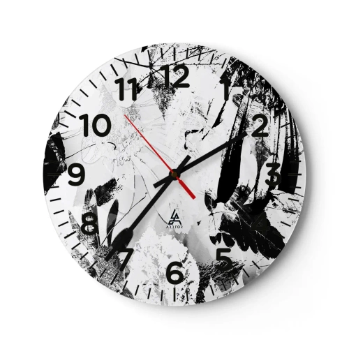 Horloge murale - Pendule murale - Automne en négatif - 30x30 cm