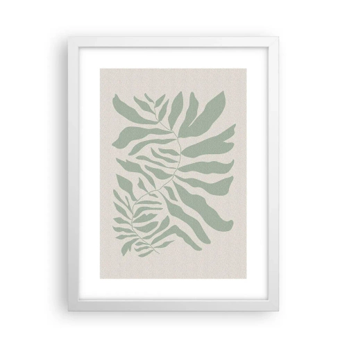 Affiche dans un cadre blanc - Poster - Brindille d'émeraude - 30x40 cm