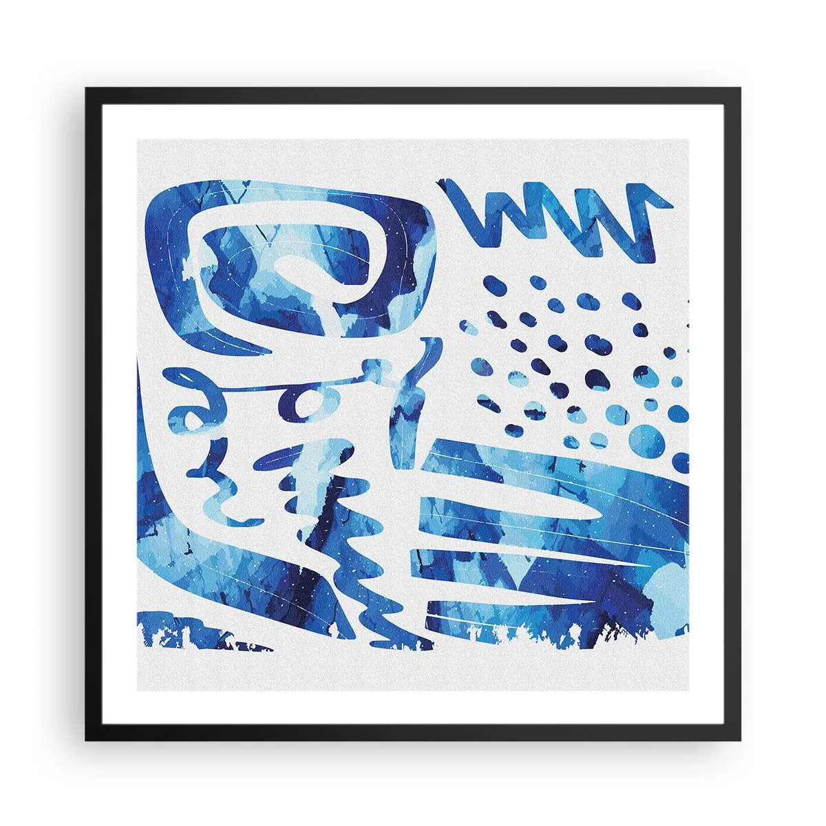 Affiche dans un cadre noir - Poster - Retour aux racines - 60x60 cm