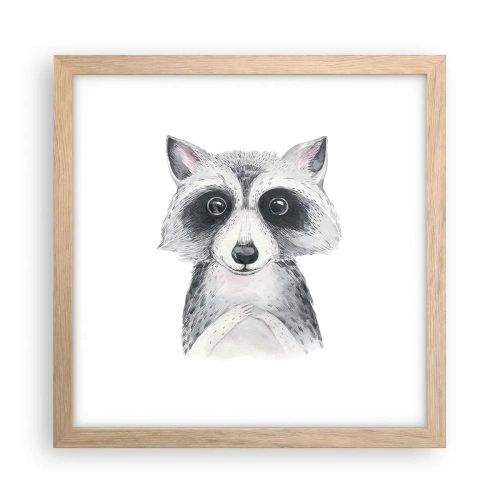 Affiche dans un chêne clair - Poster - Un moment pour s'émouvoir - 30x30 cm