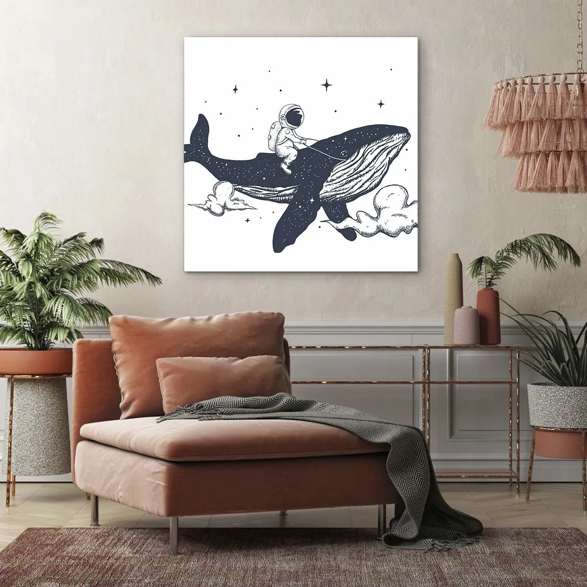 Impression sur toile - Image sur toile - Aventure spatiale - 50x50 cm