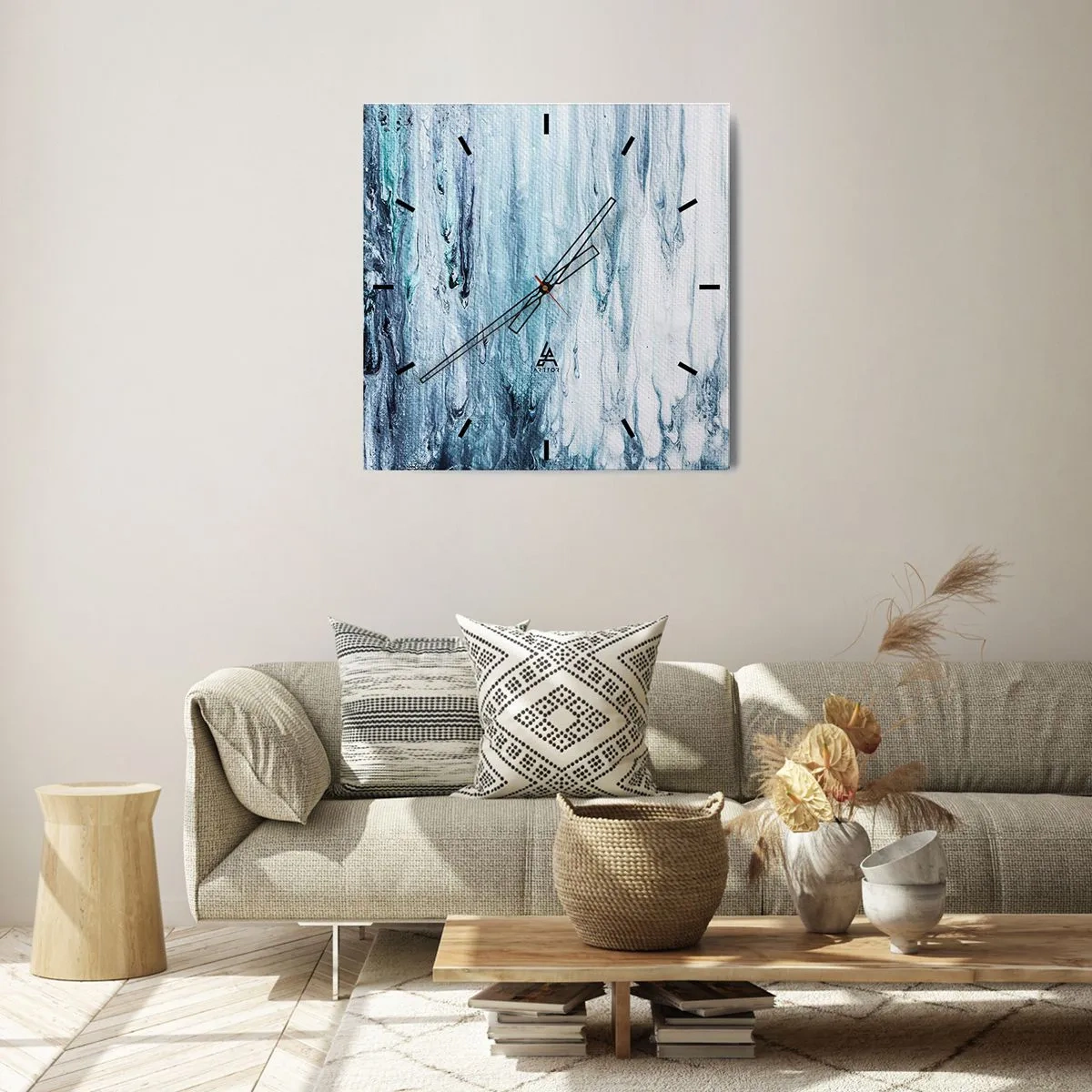 Horloge murale - Pendule murale - Une glace bleue - 40x40 cm