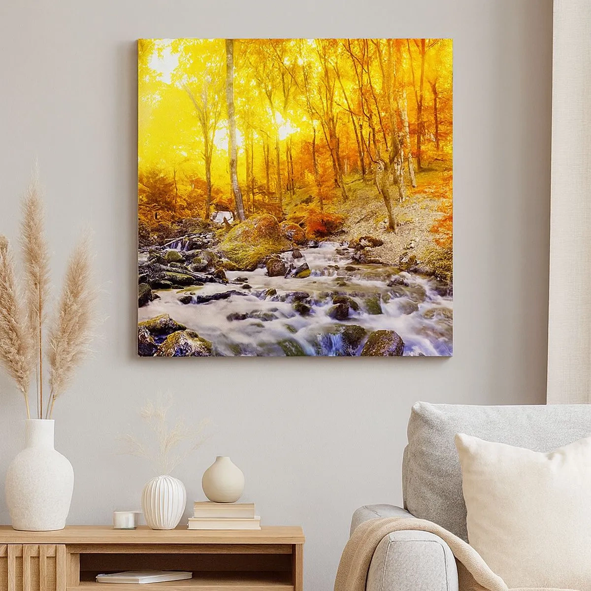 Impression sur toile - Image sur toile - Pierres serties d'or et de platine - 30x30 cm