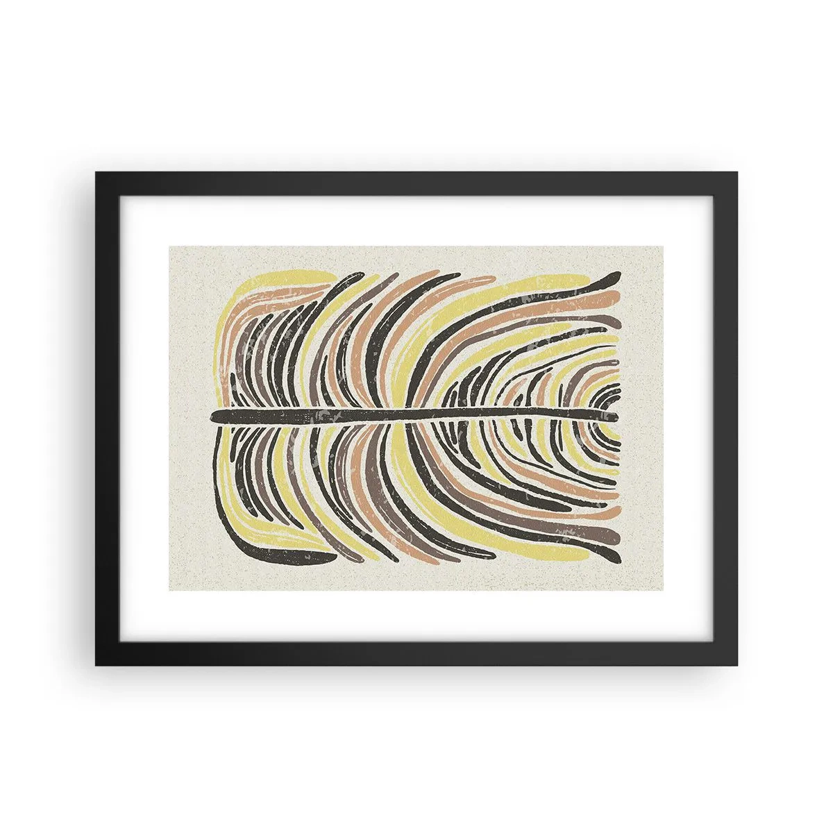 Affiche dans un cadre noir - Poster - Abstraction pleine de vie - 40x30 cm