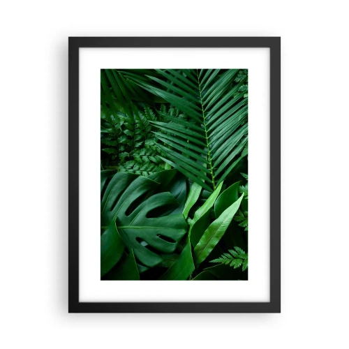 Affiche dans un cadre noir - Poster - Emmitouflé de verdure - 30x40 cm