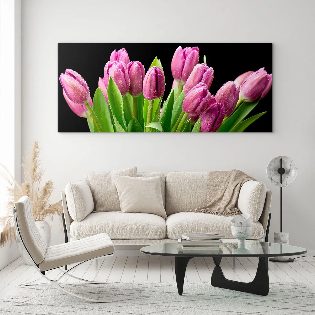 Impression sur verre - Image sur verre - Joie printanière des lilas - 100x40 cm