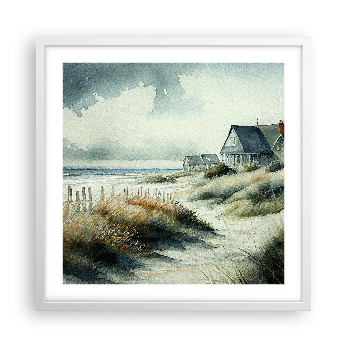 Affiche dans un cadre blanc - Poster - Loin de l'agitation - 50x50 cm