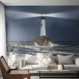 Papier peint sur mesure Standard Eco - I… i… ici ! - Paysage, Phare, Île
