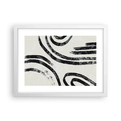 Affiche dans un cadre blanc - Poster - À moitié arrêté - 40x30 cm