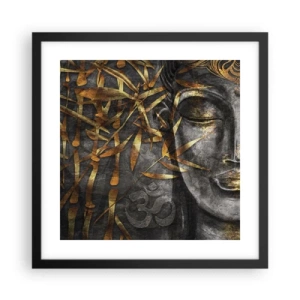 Affiche dans un cadre noir - Poster - Ressentir le calme - 40x40 cm