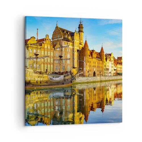 Impression sur toile - Image sur toile - Reflet dans le miroir du passé - 60x60 cm