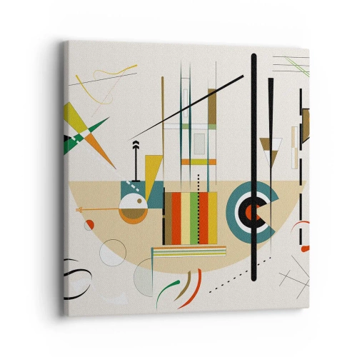 Impression sur toile - Image sur toile - Et le monde s’amuse - 40x40 cm